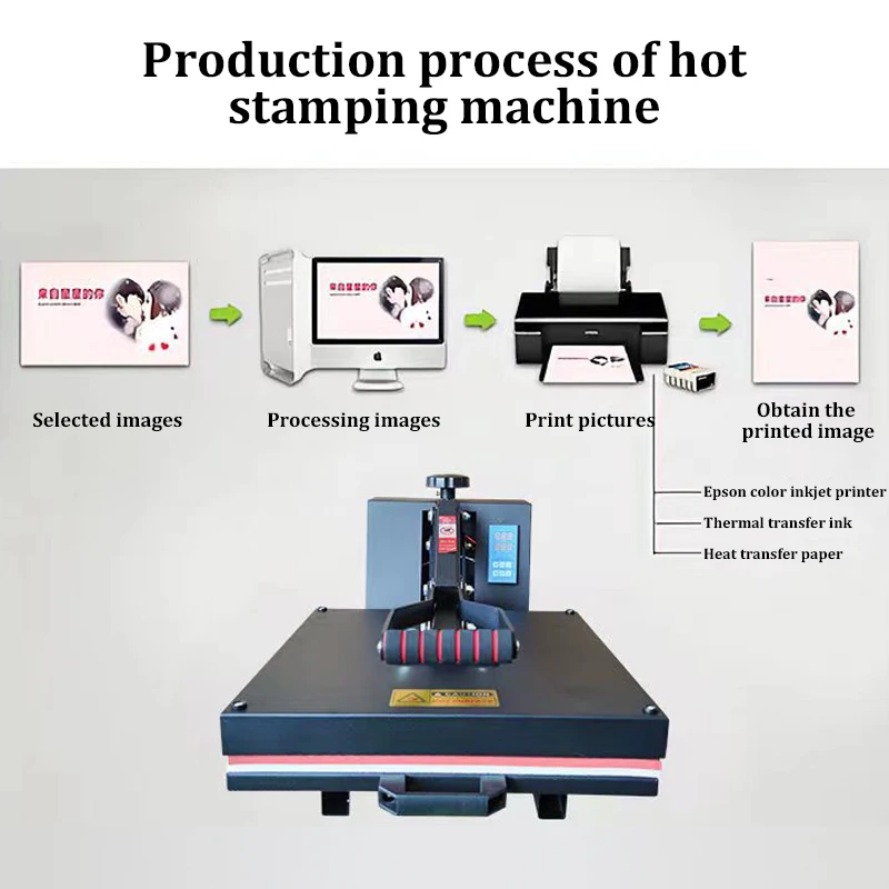 38*38 T-shirt Heat Transfer Machine Clothing Digital Flat Ironing Heat Press Machine Manual Transfer Equipment