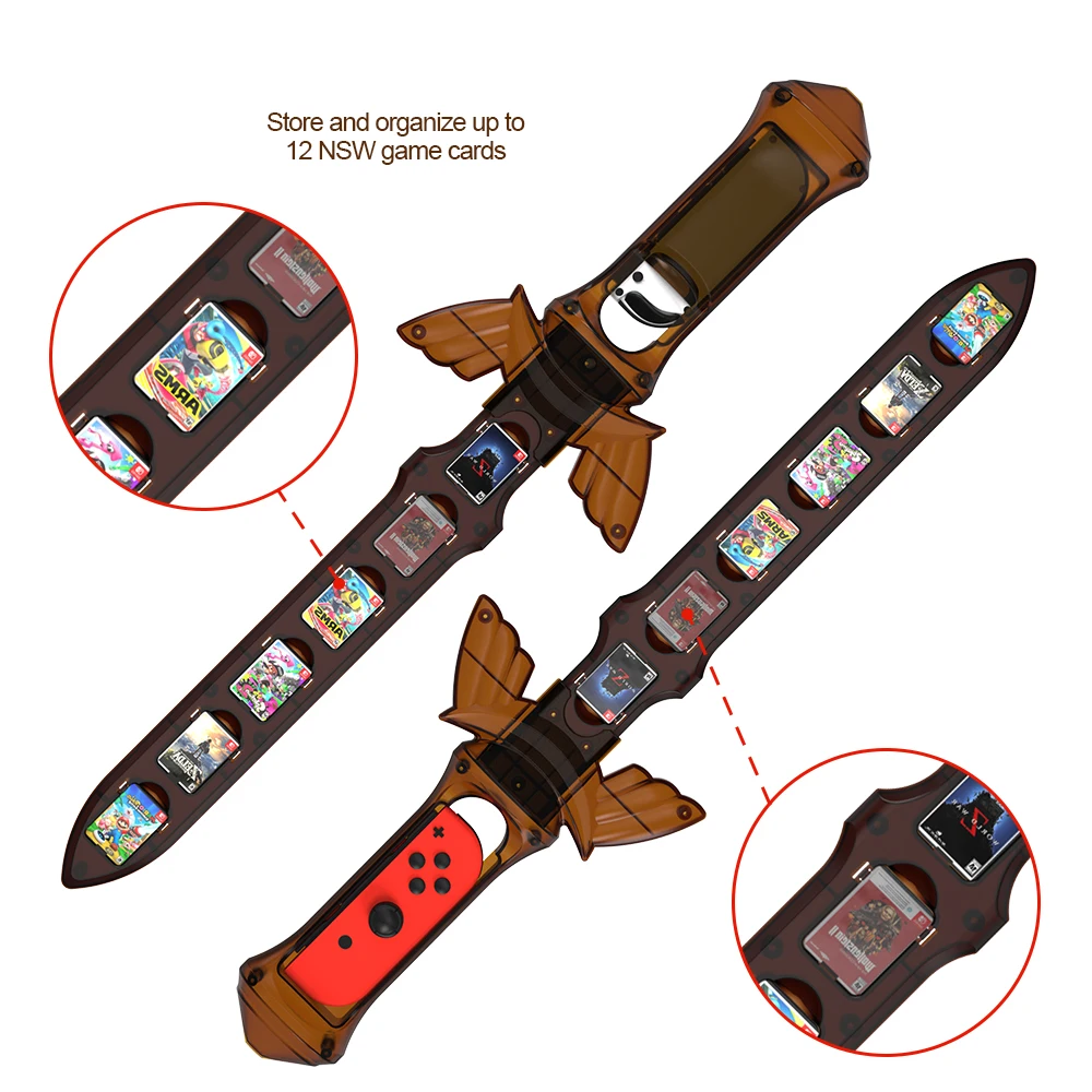 Master sword shape game card storage case for Switch