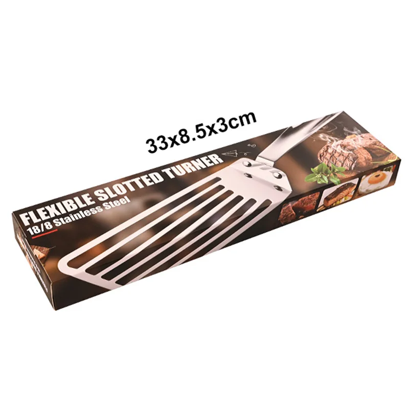 Stainless steel cooking spatula Fried fish and fried steak drain spatula 304 stainless steel multipurpose spatula