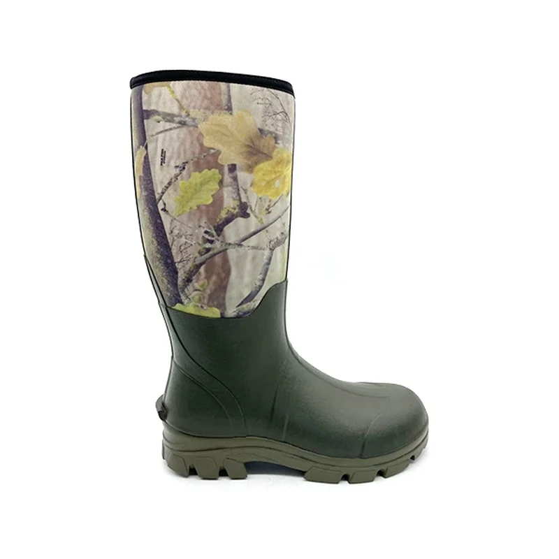 
Cheap and high quality top rated waterproof camouflage hunting boots winter insulated rubber boots 