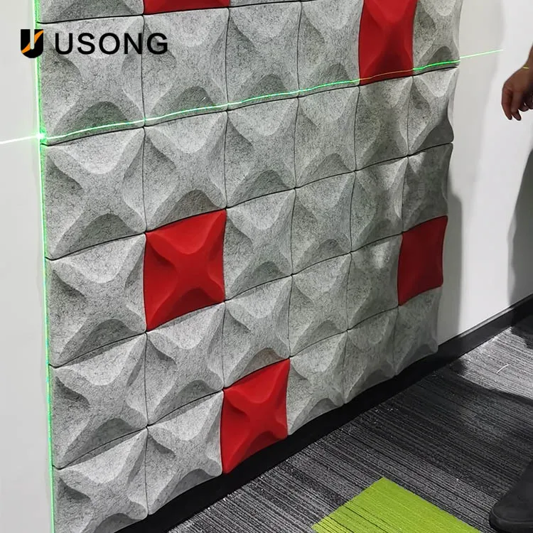 Designer 48-color Thermoforming Cinema Studio PET Felt 3d Acoustic Stereo Aound-absorbing Panel