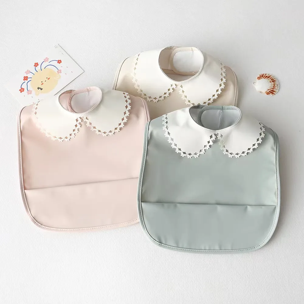 Natucare BSCI Baby Boy And Girls Polyester PU Smock Apron Bib Waterproof Baby Feeding Bibs