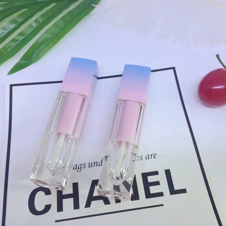 
Best price pink gradient lipgloss tube wholesale packaging empty clear container plastic lip gloss 