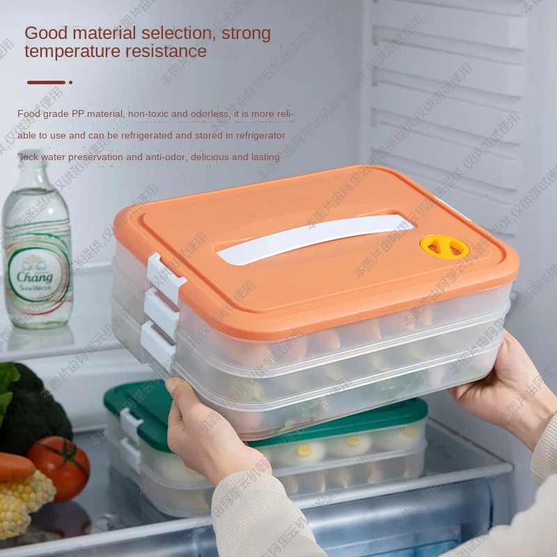 AU CAT Refrigerator storage box plastic food storage box with lid stackable food storage box can store vegetables meat fish