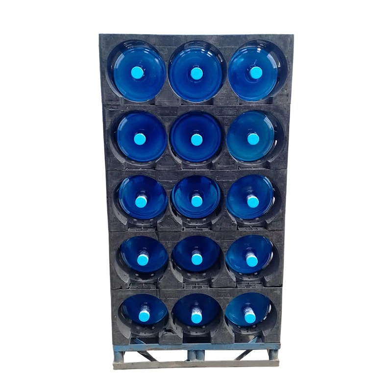Штабелируемый пластик HDPE 3 кармана 5-галлонная модульная система стеллаж для хранения бутылок с водой транспортировки