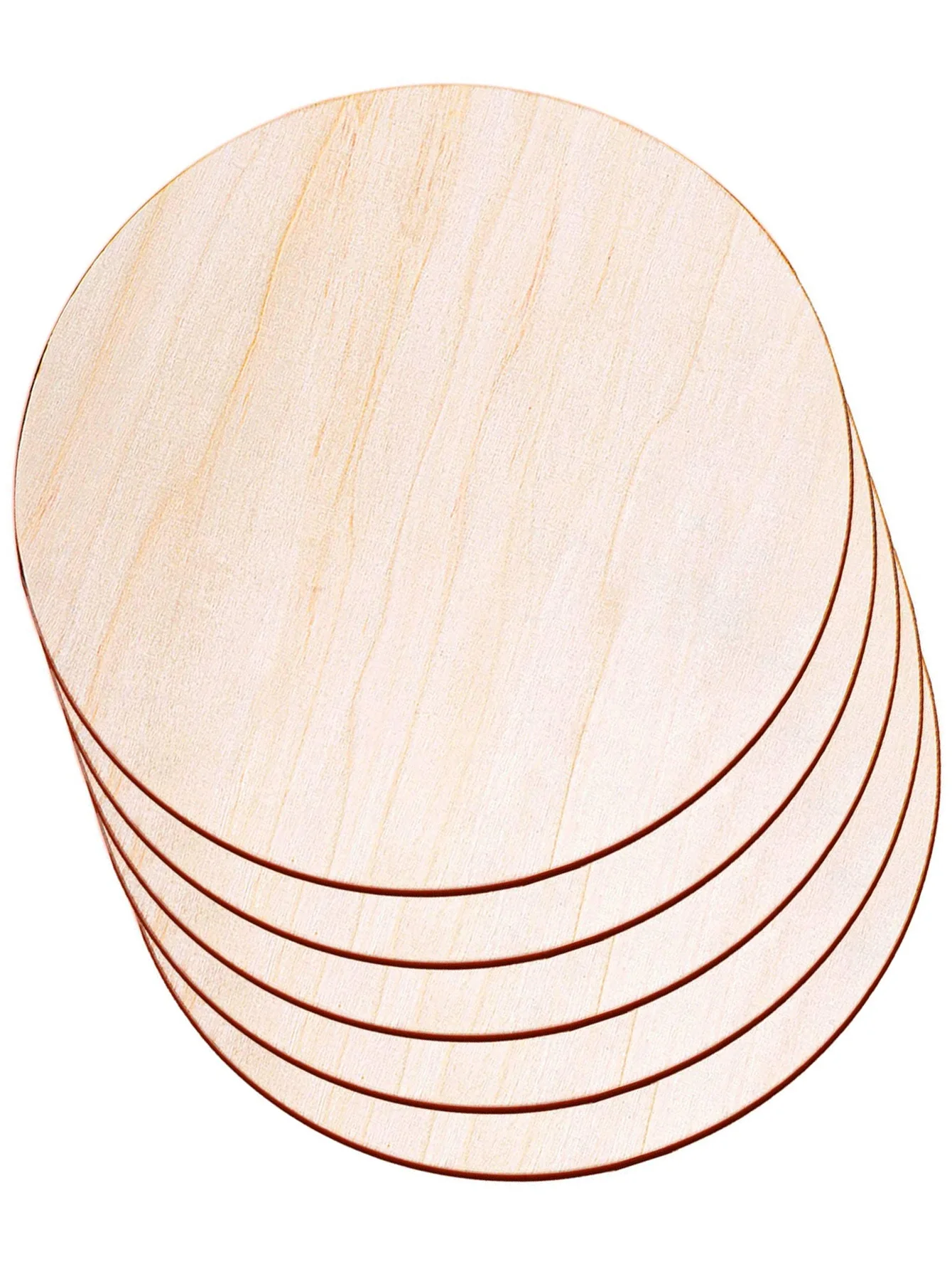 5pcs 30 cm round Wooden Crafts Door Hanging Sign Blank for Wreath Board Painting Holiday Decoration Stand Included