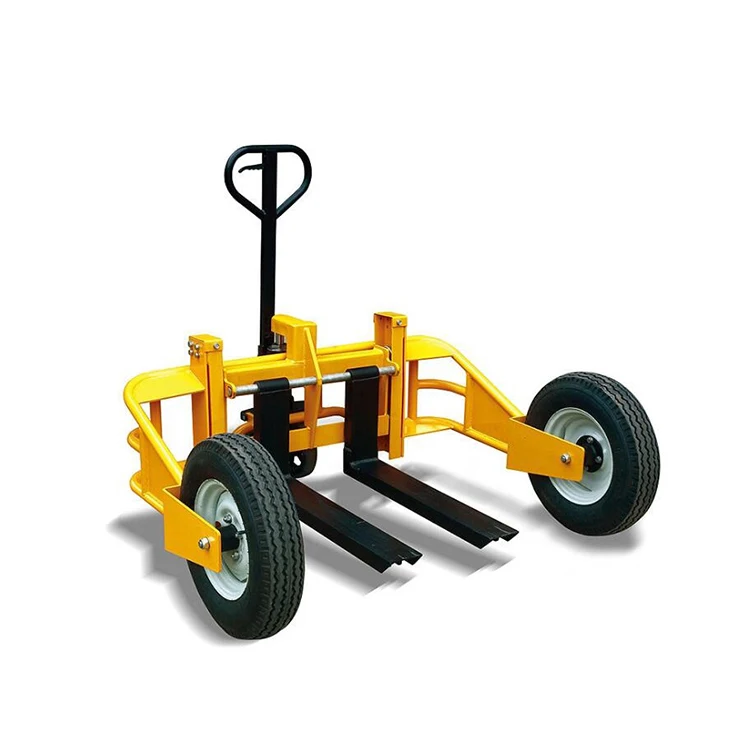  1250KG High Quality Hydraulic Lifting Manual Pallet Jack Rough Terrain Truck With Two