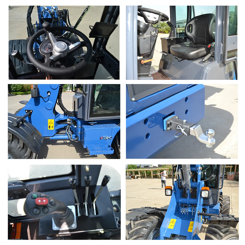 Shandong Heracles CE Approved 1 Ton Diesel Wheel Loader H280T Garden Use EPA Engine Hydraulic Cylinder Bucket 1 Year
