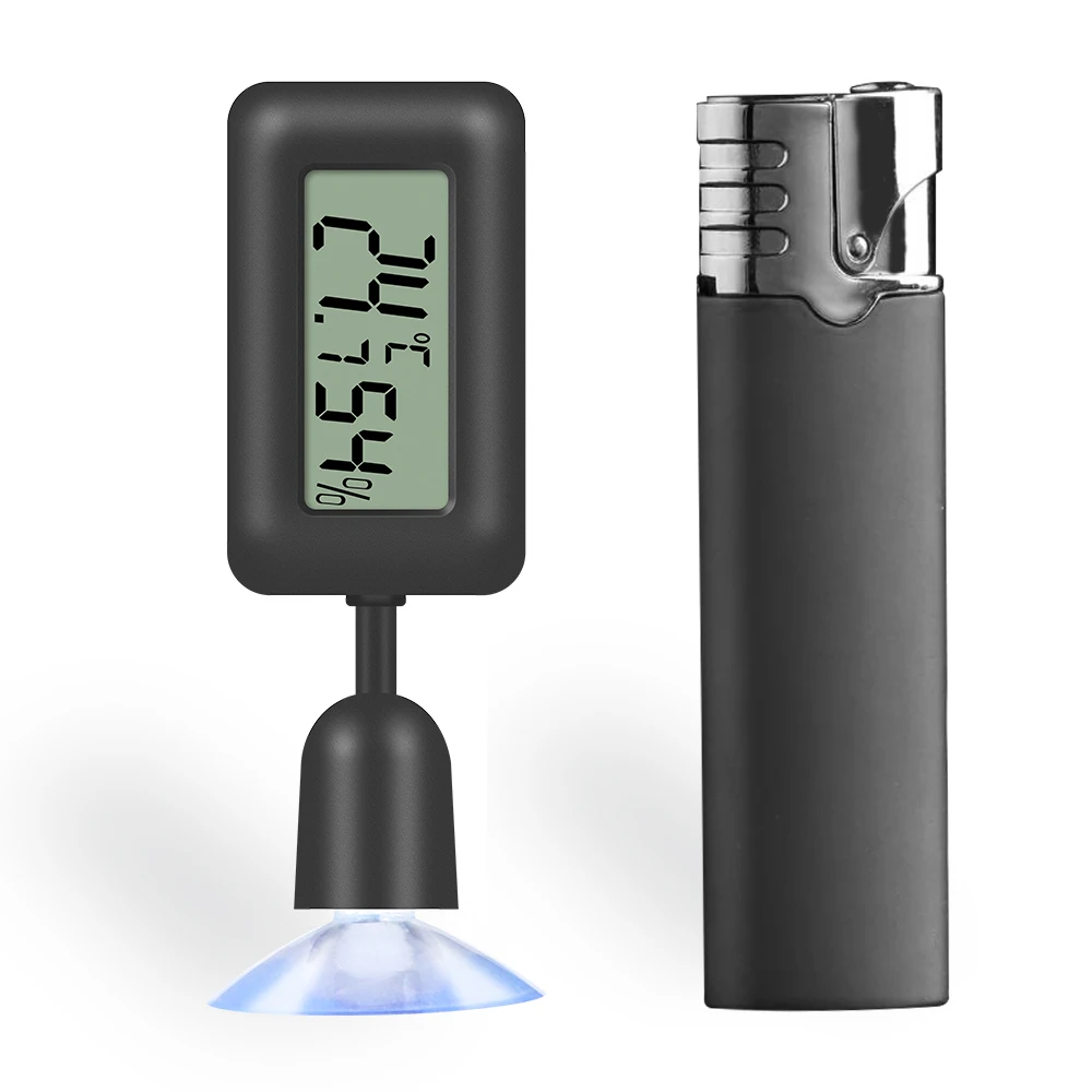 Rotatable Digital Hygrometer Thermometer Indoor Greenhouse Smart Home Temperature & Humidity Meter with Suction Cup