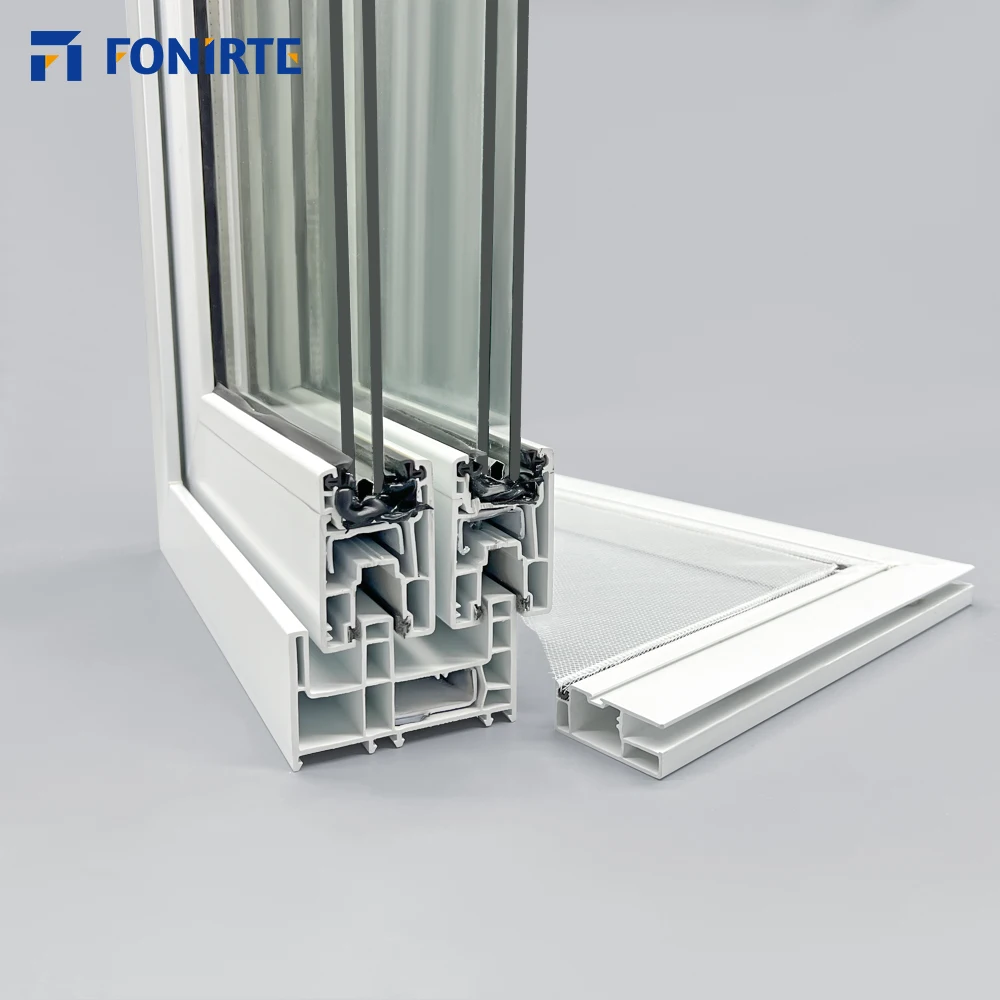 short delivery time Upvc Manufacturer casement building material plastic upvc doors and windows sliding frame pvc profiles
