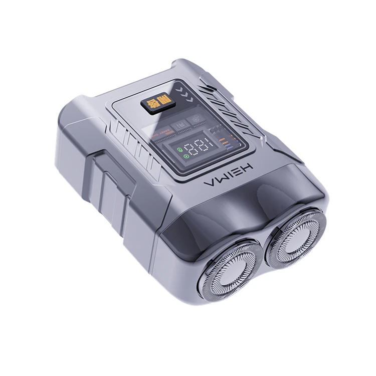 Low Price Portable Electric Shaver with Type-C Rechargeable Feature Multiple Colors Twin Blade LED Screen Display for Face Use