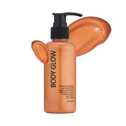 Hot Selling Body Glowing Cream Shimmering Oil Shimmer Glow Kin Bronzer For Black Woman Body Glow