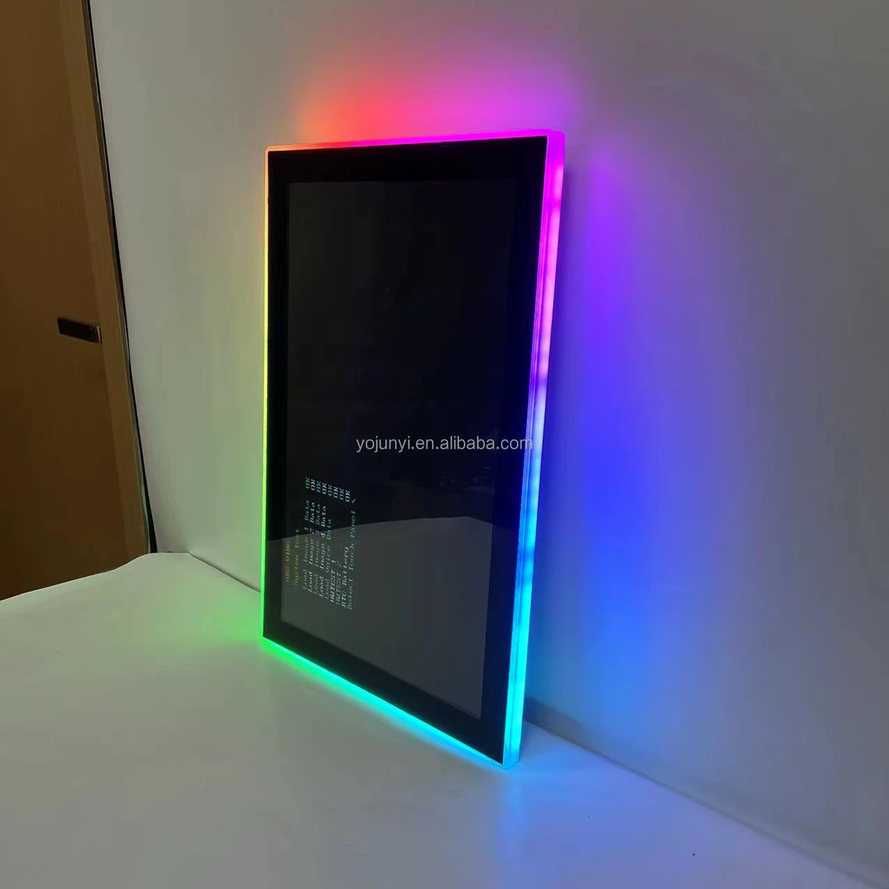 LED light frame display 24 27 32 43 inch capacitive touch screen monitors with 3M or ELO