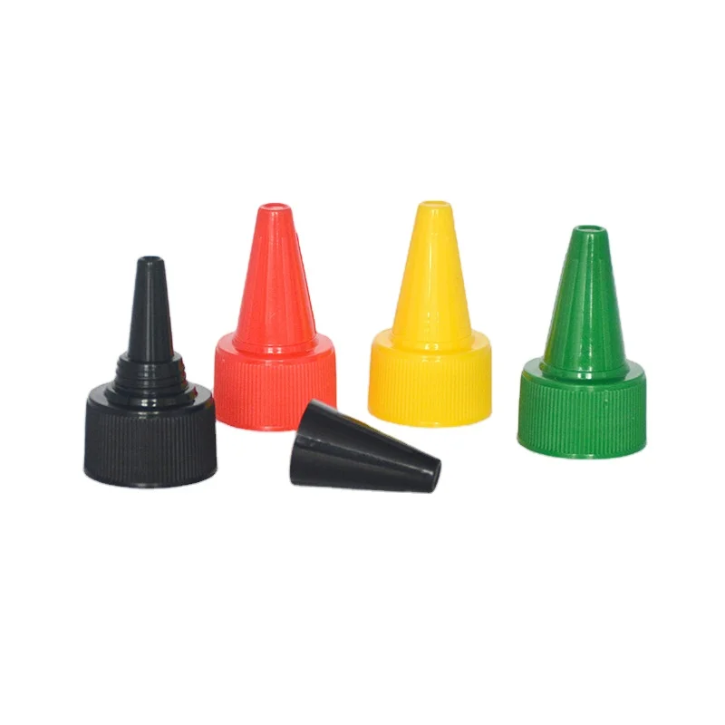 Customized colors 18mm 20mm 22mm 24mm 28mm 38mm glue ink chemical packaging point nozzle  twist spout dropper caps