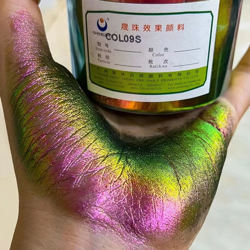SHENGZHU High Quality 12 Color Chameleon Cosmetic Grade Glitter Flake Chameleon Powder Pigment