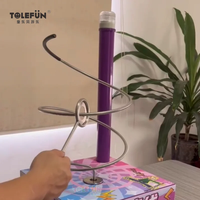Tolefun Small Child Outdoor Science Classic Skill Games Customized Mini Buzz Wacky Wire Carnival Game