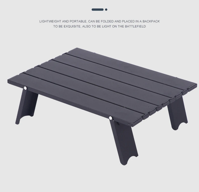 Outdoor Camping Picnic Beach Solid Foldable Kitchen Living Room Exterior Gym Use Portable Lightweight Aluminum Folding Table