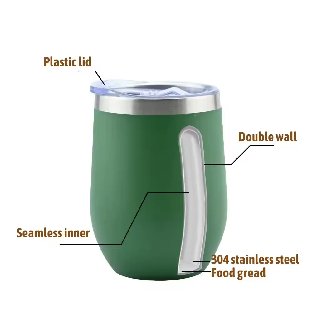 GL Christmas Gift Customized Design Coffee Mugs Wine Tumbler Stainless Steel 12oz Tumblers Water Bottles