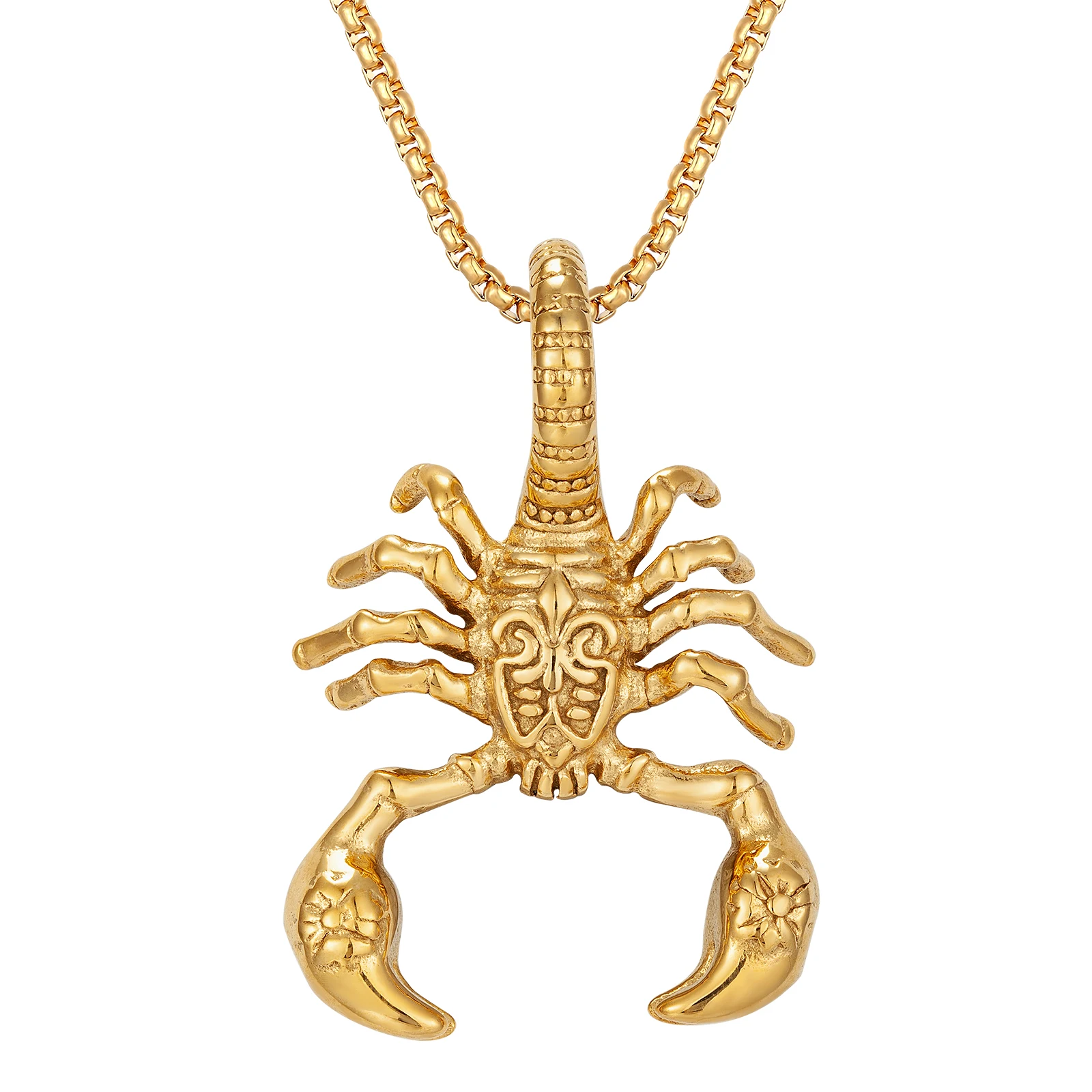 Scorpion Pendant Trendy Products 2022 New Arrivals Hip Hop Stainless Steel Jewelry 18k Gold Scorpion Pendant