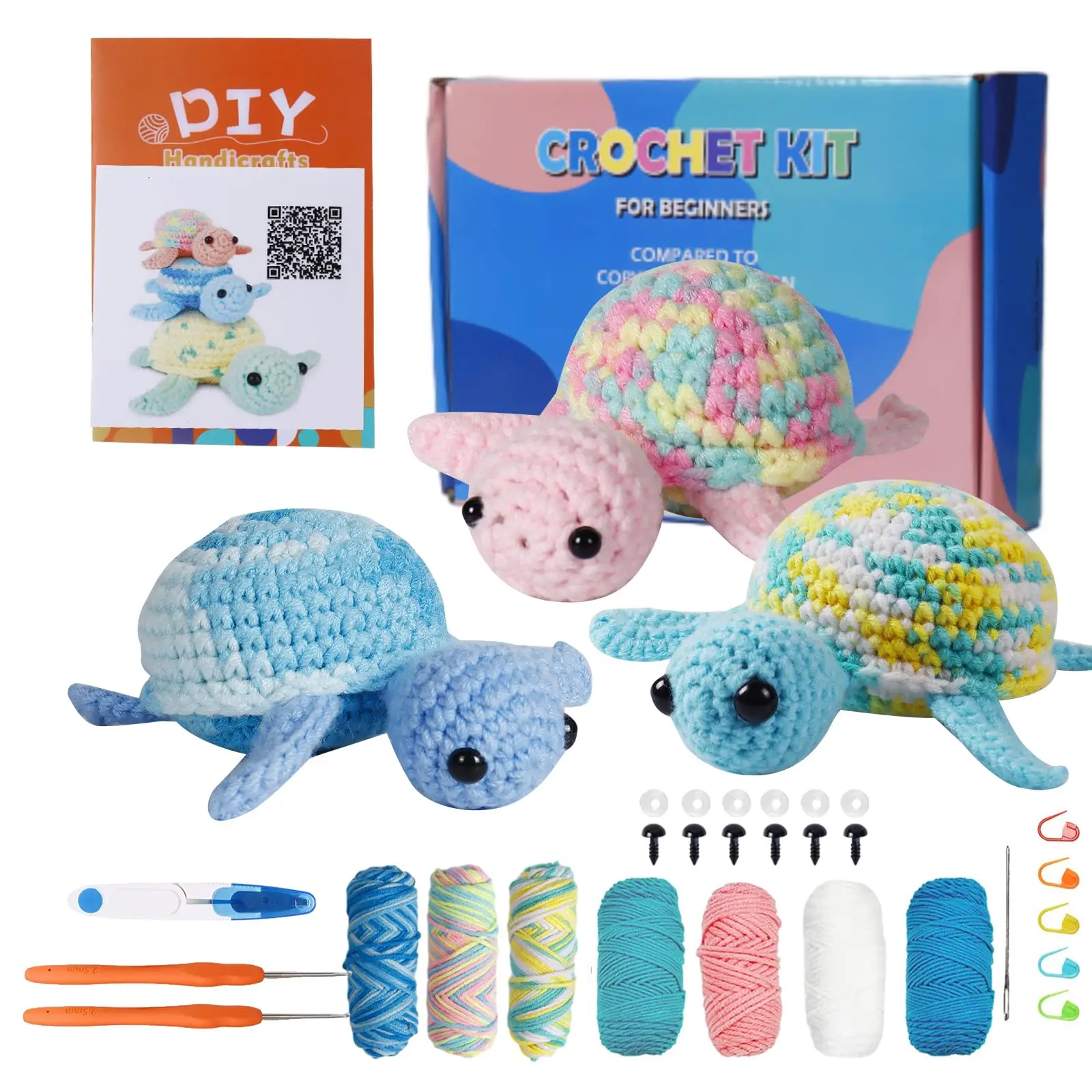 Crochet Kit for Beginners Crochet Animal Kit with Step-by-Step Video Tutorials, Beginner Crochet Ki