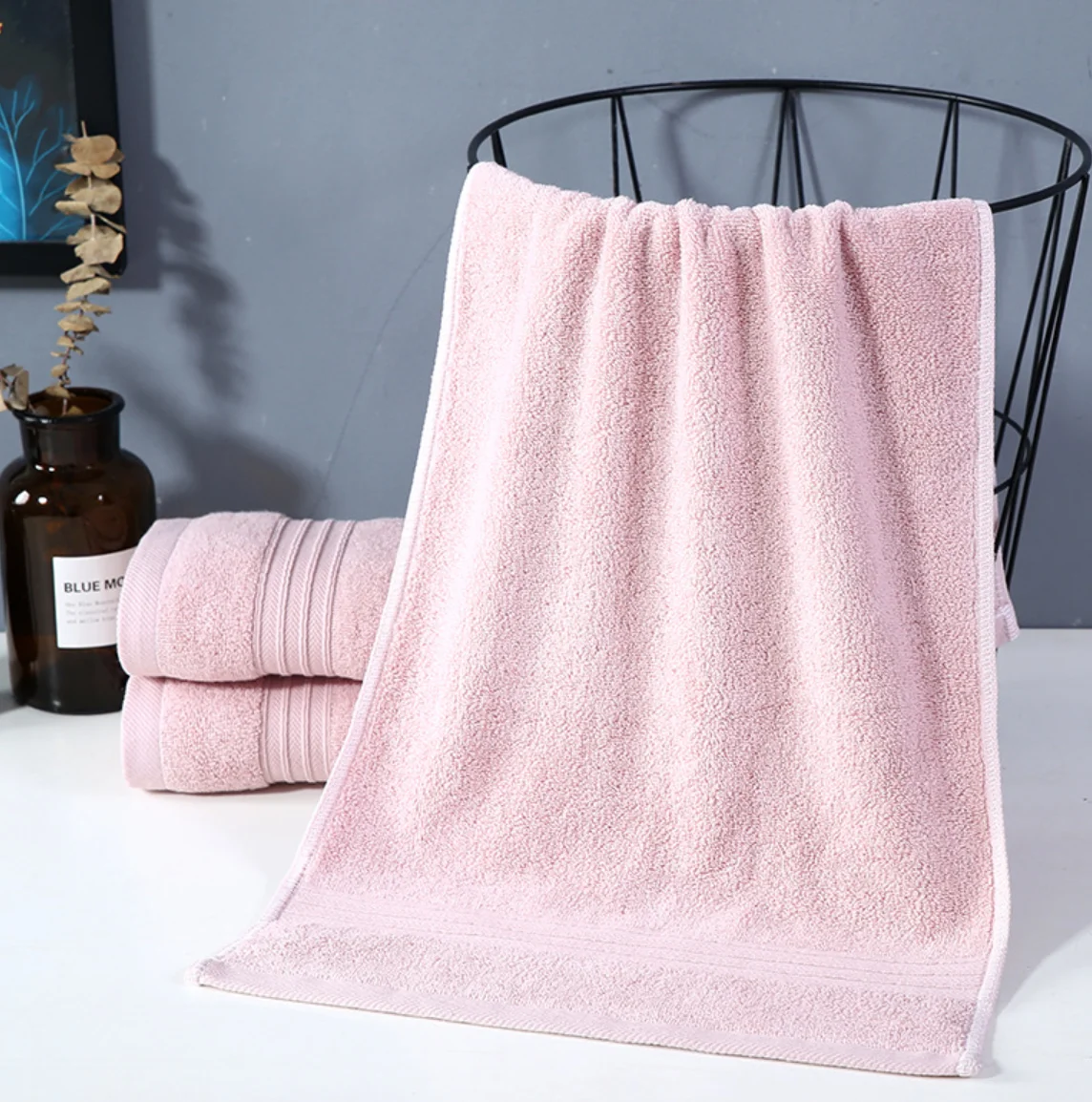 Newest custom comfortable good quality bath 100% cotton Face bath towels set for home and hotels