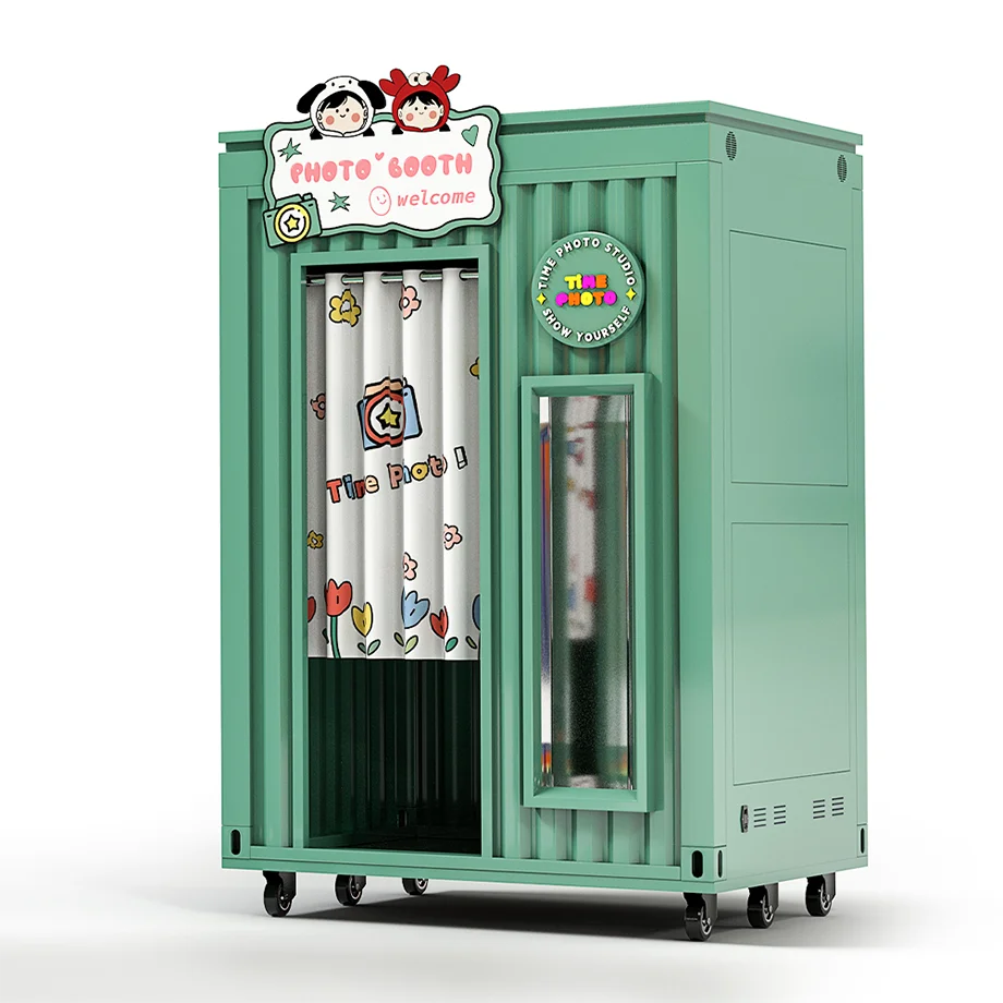Korea Latest Coin Operated Stand/Digital Ai Photo Booth Vending Machine