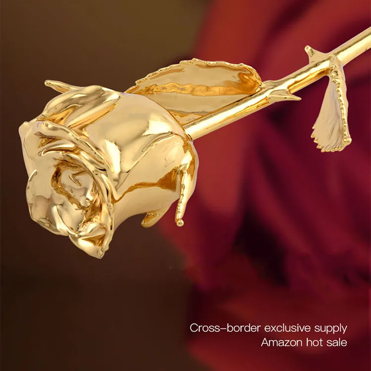 24K Gold Rose Flower Customized Golden Roses