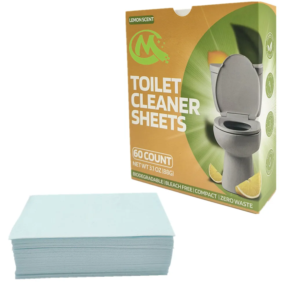 Toilet Cleaner Non-Toxic Concentrated Dissolving Sheets Plastic-Free Toilet Cleaning Strips
