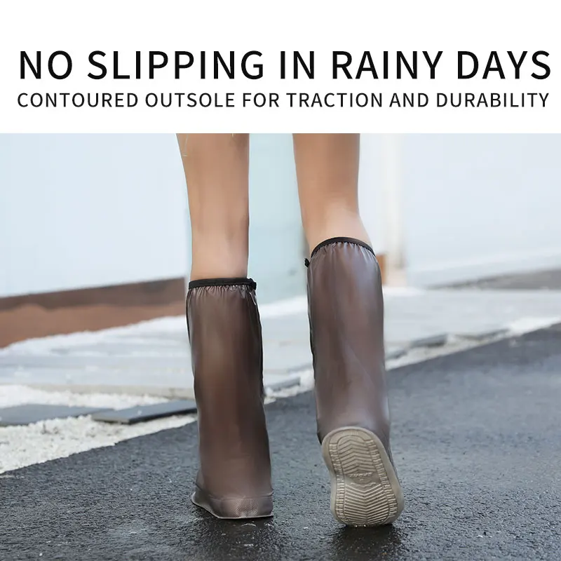 waterproof cover outdoor rain boot reusable PVC rain Gear man and woman custom print logo
