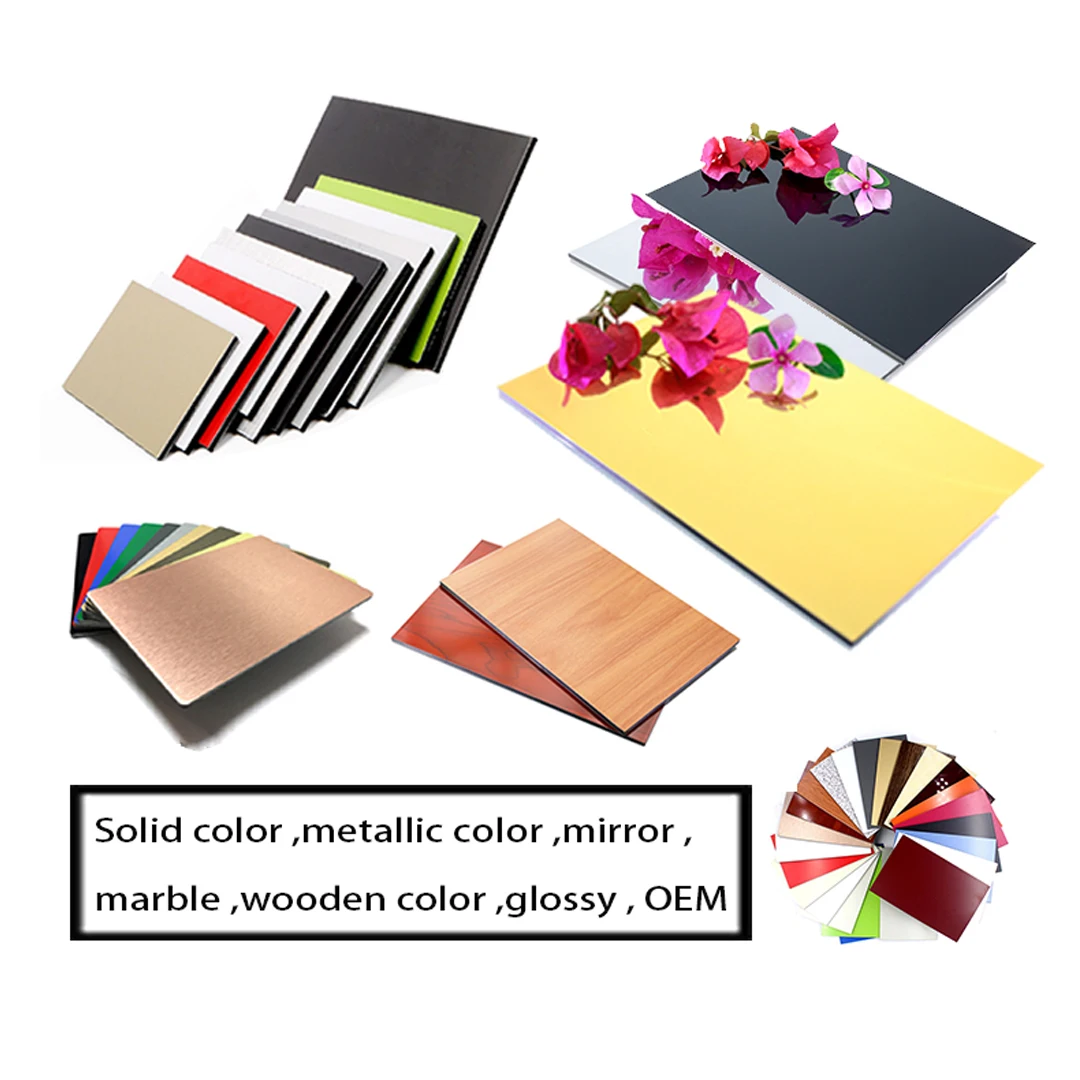 Facades Of Alucobond Prices Acp Acm Wall Cladding Aluminum Composite Panels Ceiling Composite Plate For Buildings Construction