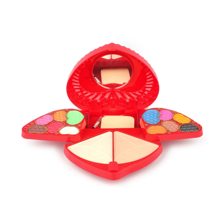 Romantic Heart Shaped Make Up Kit With Mirror Colorful Daily Use Ladies Make Up Set Cosmetics Gift Tool Kit