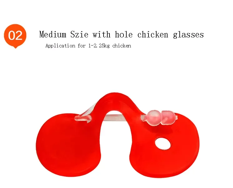 Red Plastic Anti-pecking Poultry Equipment Chickens Eye glasses Chicken eye protector Poultry Eye Glasses