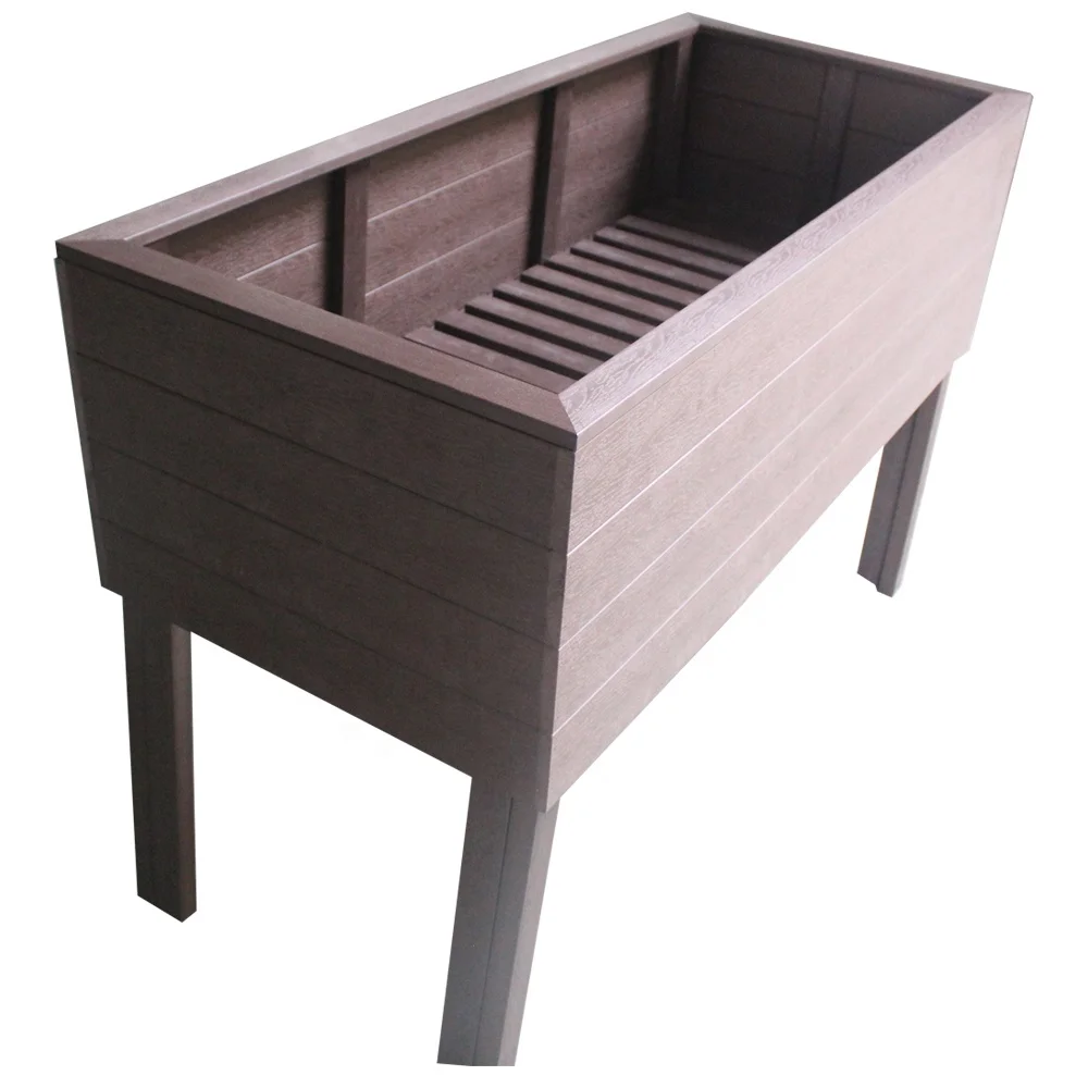Factory Wholesale Water Proof Fireproof Moisture Proof  Outdoor Pot Wpc Flower Box Wood Plastic Composite
