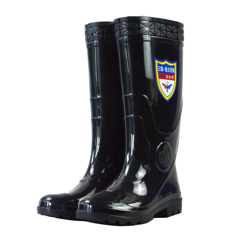 High quality anti-skid wear-resistant waterproof fishing car wash agricultural adult rain boots pvc waterproof Safety rain boots