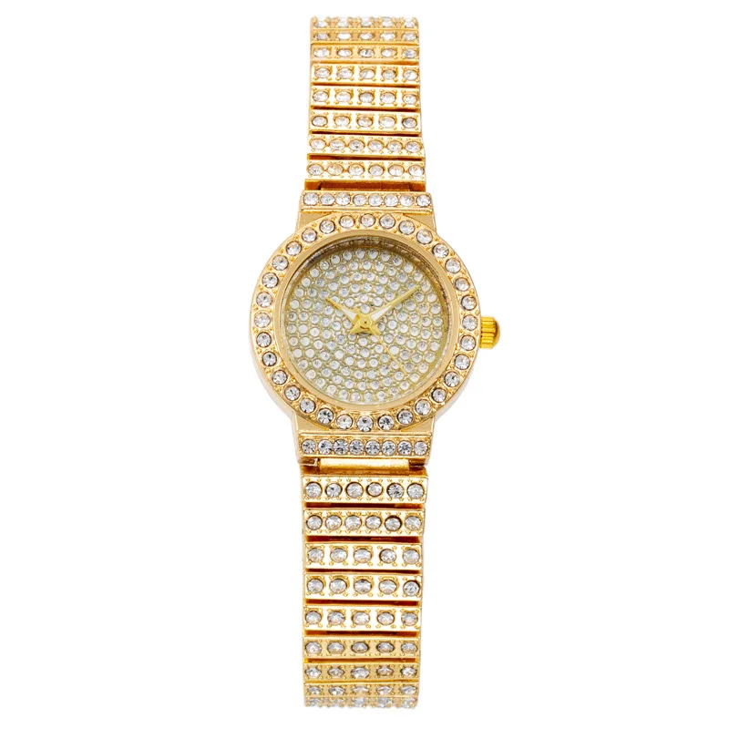 Free samples Full Stone Wrist Watch Quartz Wristwatch Elegance Watches Stainless Steel Relojes Hombre China Case Oem