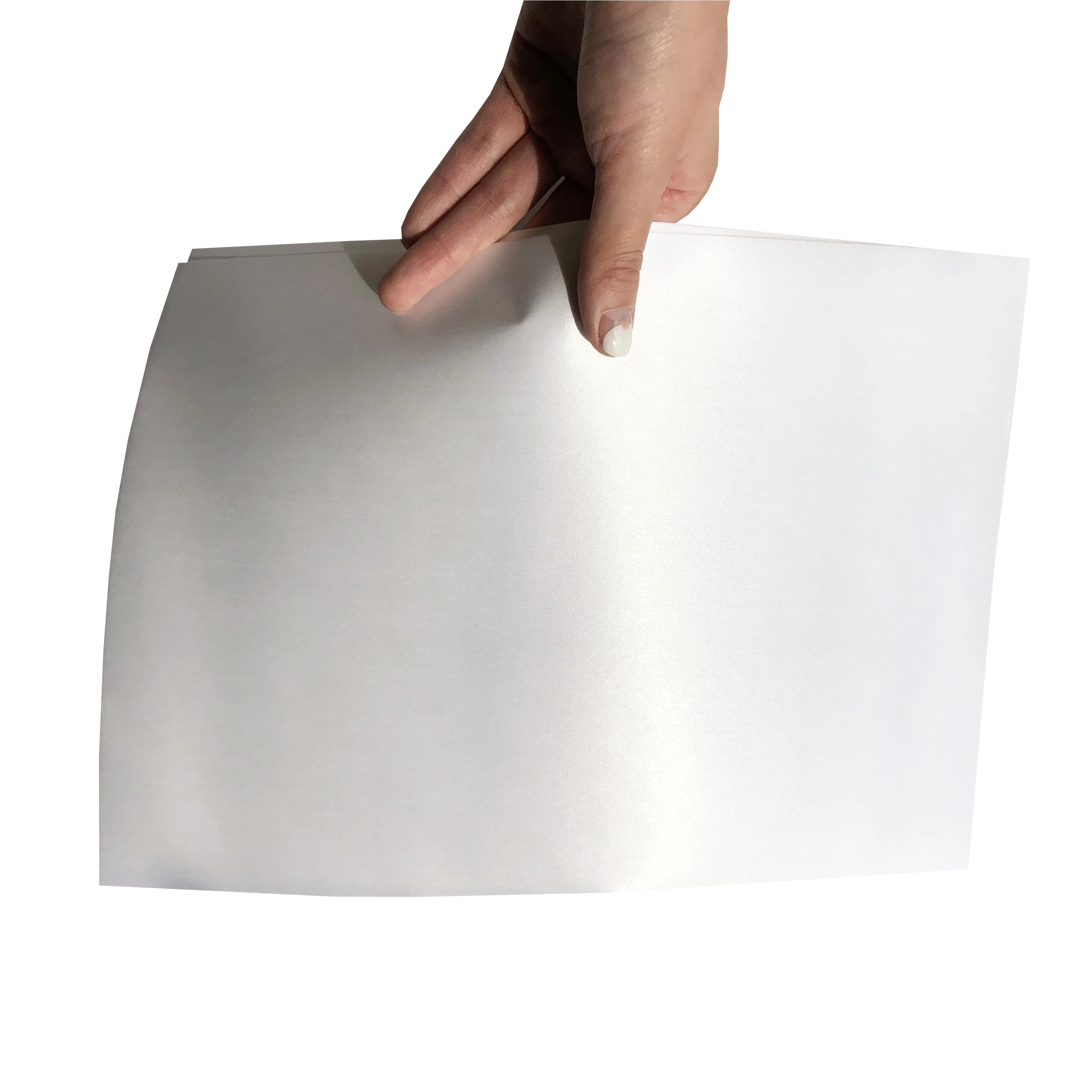 Self Adhesive White Satin Fabric Ribbon  Label Sticker In Roll/Sheet