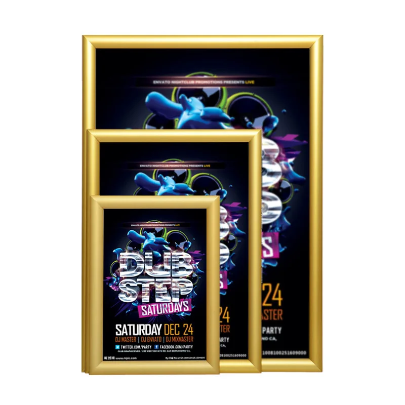 America Wholesale Various Size A0/a1/a2/a3/a4/a5/Wall Mounted Front open aluminum Poster frame for advertising