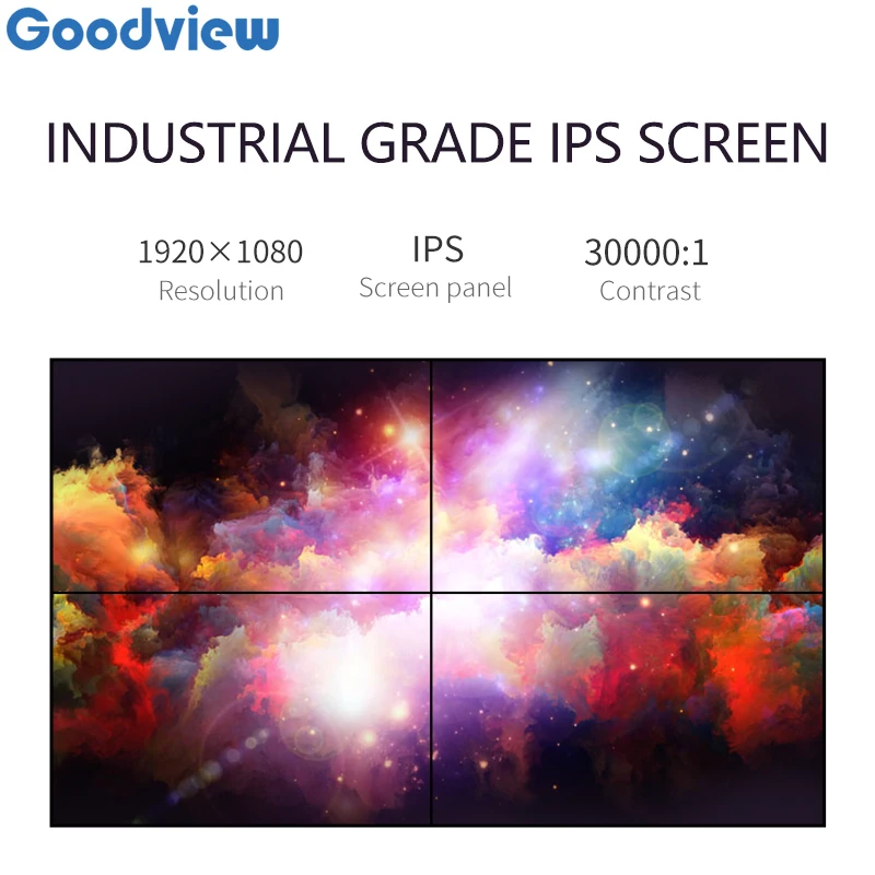  Goodview 55 дюймов hd Высокое качество lcd Реклама play супер узкий ободок ЖК-крепление видеостена