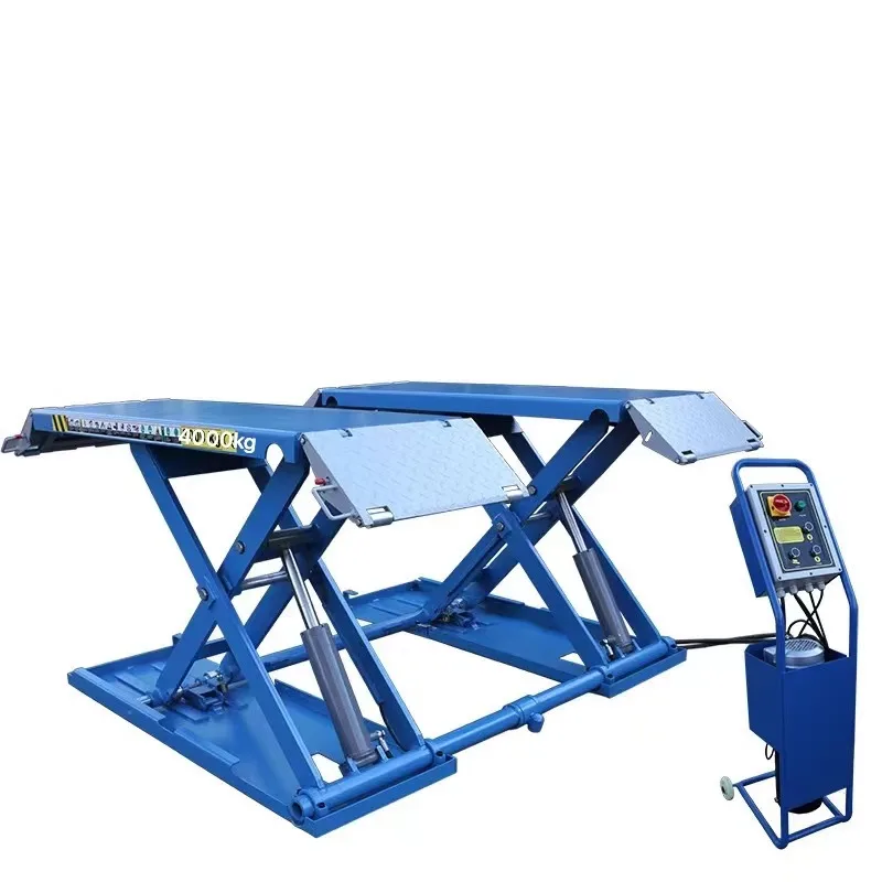Workshop/Home use 1.2m 4000kg Movable Scissor car lift Car lift platform with mobile kit Scissor car lift