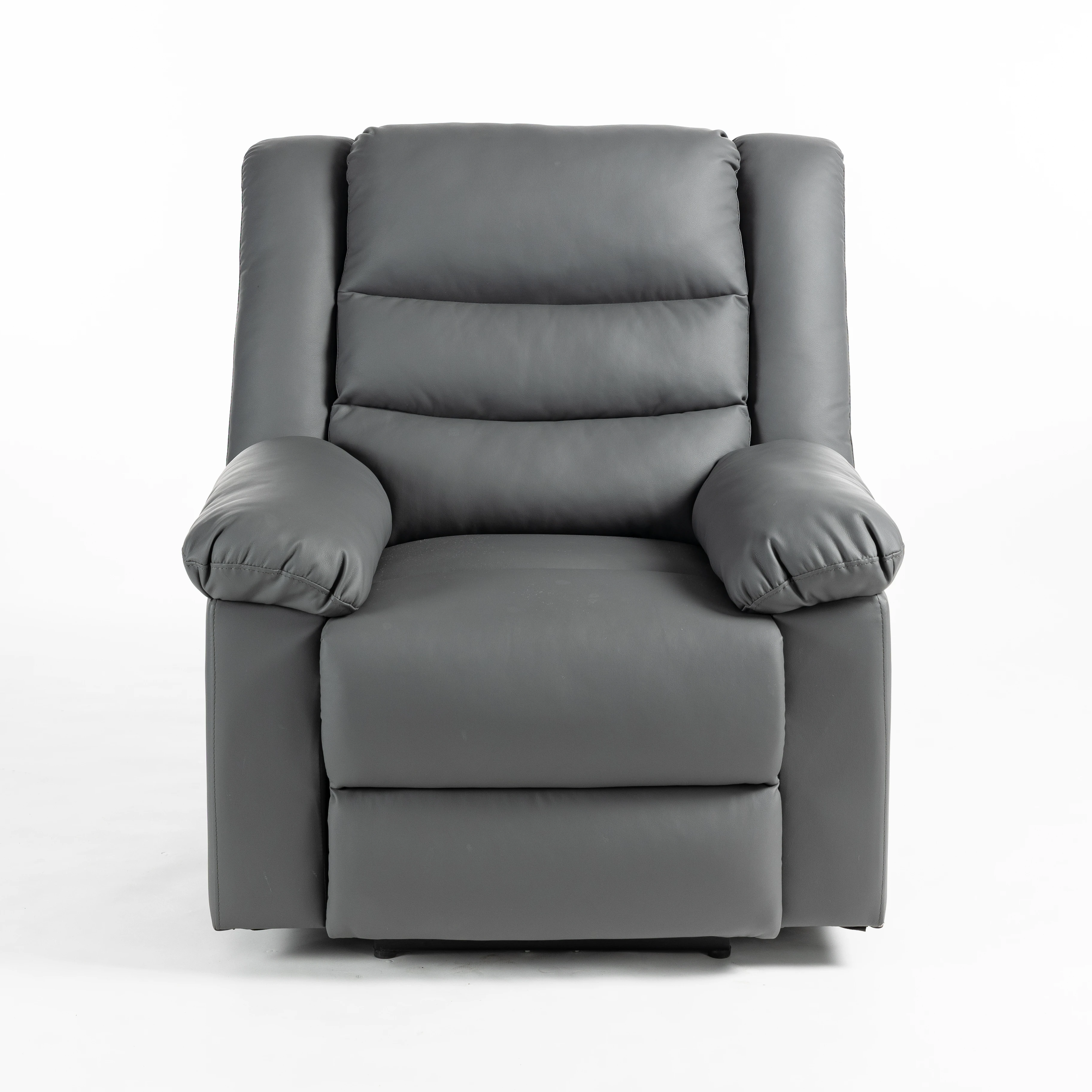 Lazyboy manual reclining single leather recliner sofa chair with massage