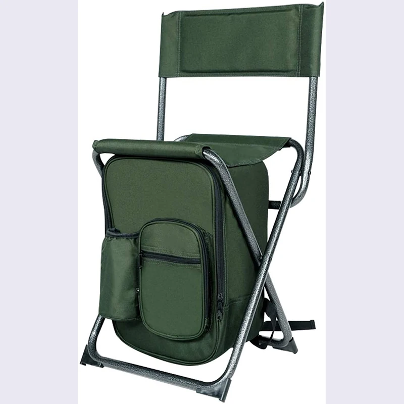 Portable and easy to store folding camping chair with cooler bag easy to set up and fold can be stored almost anywhere