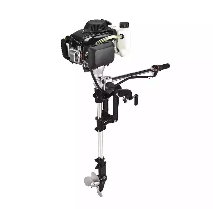 Outboard Gasoline Motor 4 Stroke 4HP Air-cooled Engine with Transom Mount for Inflatable Boat Kayak