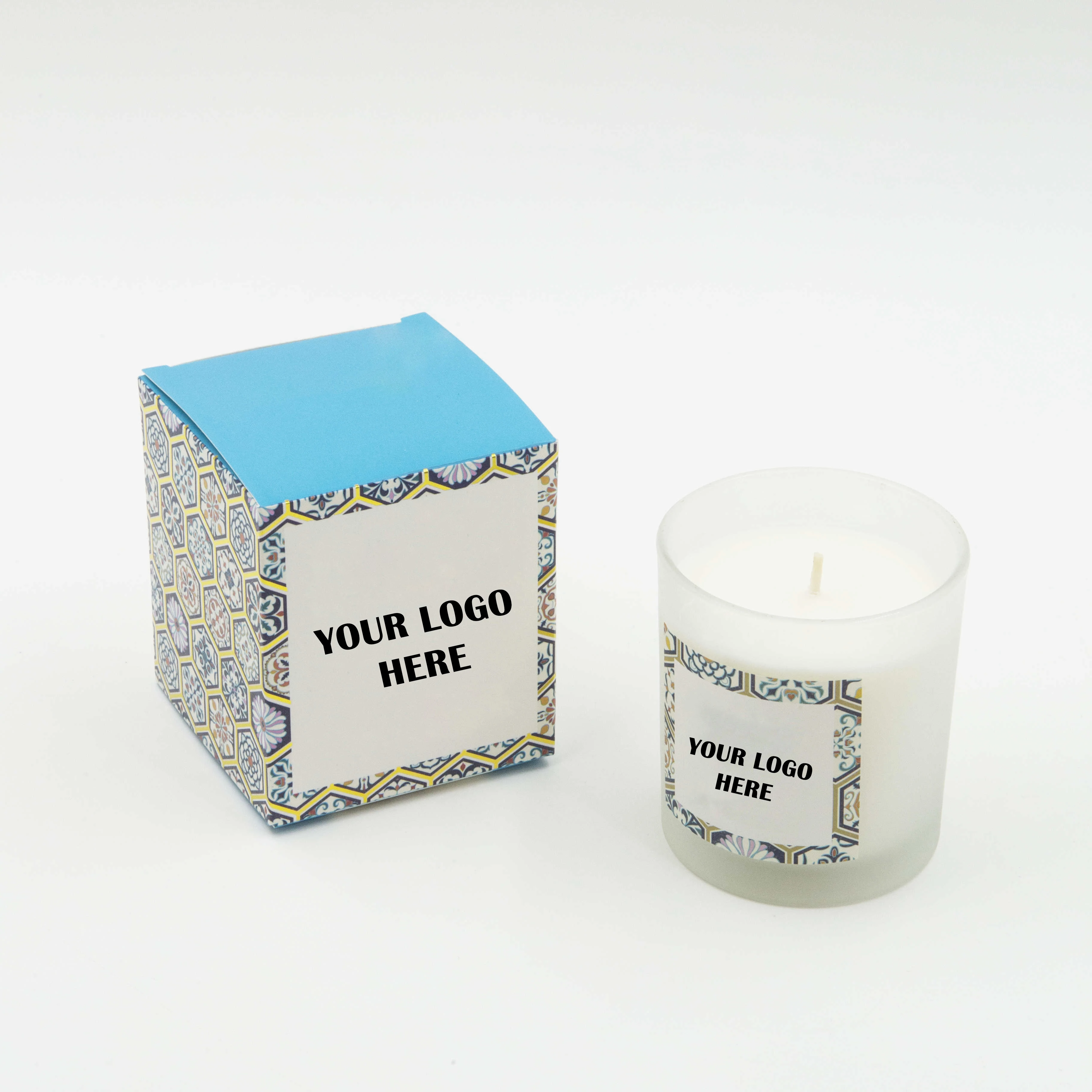 EIPP High Quality Leopard Print Vessels Christmas Gifts Empty Candle Jars with Lid And Boxes Packaging Luxury