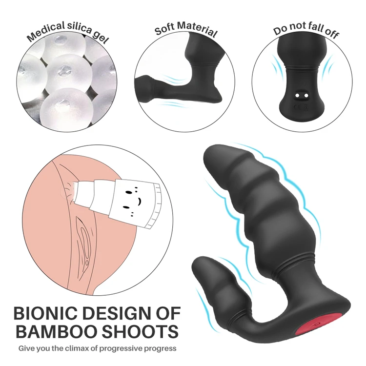 Remote Control Anal Beads Dildo Prostate Massage G Spot Stimulation Vibrator