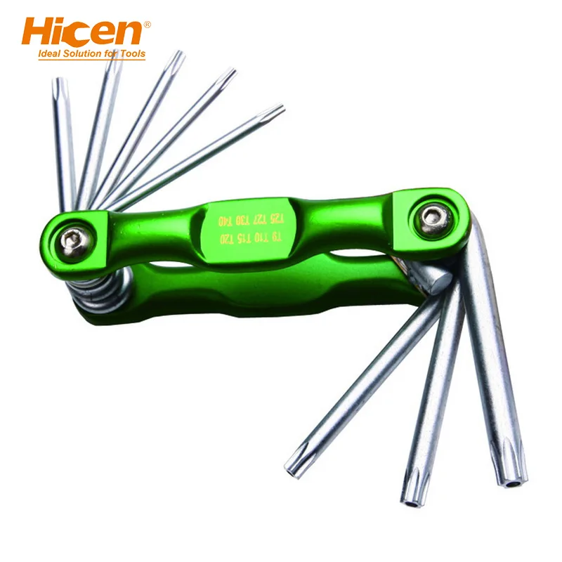 Набор профессиональных алюминиевых складных шестигранных ключей, 8 шт.