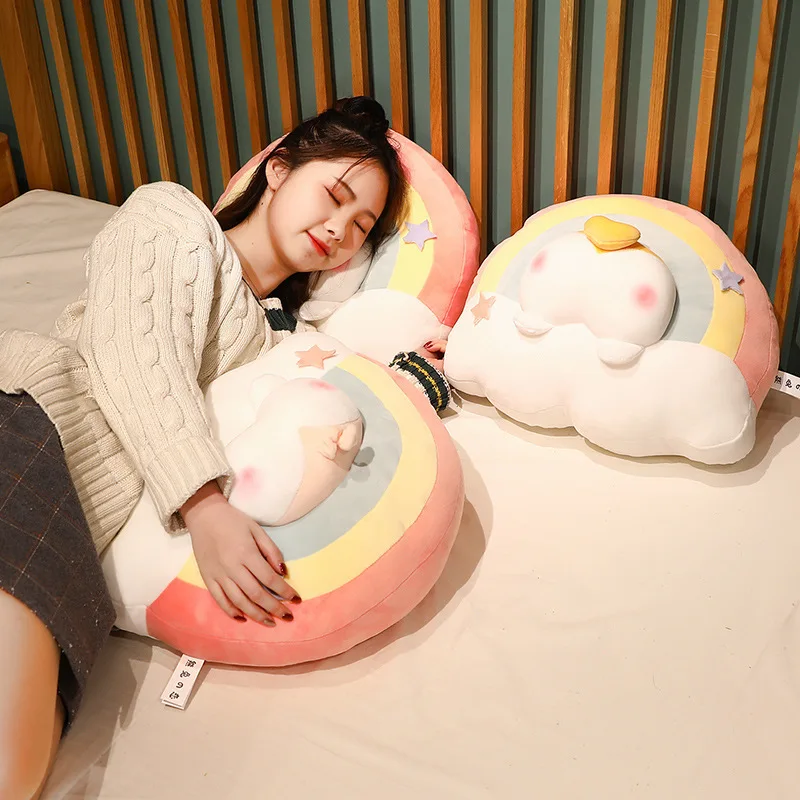 Free Shipping Cute rainbow animal butt pillow bedroom bedside sofa bay window pillow