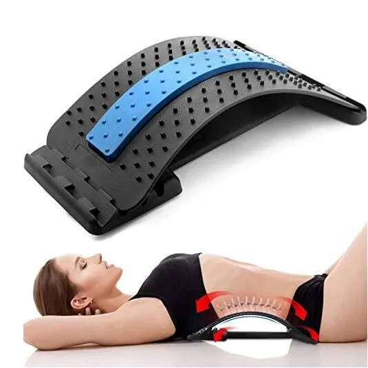 Best Lumbar Relief Back Stretcher for Pain Relief - Lower & Upper Back Instarelief Treatment - Multi-Level Lumbar Spine Support