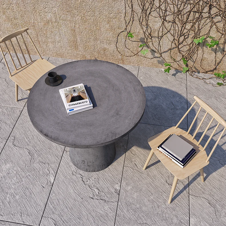 New design Custom Logo Modern Luxury Furniture Concrete Side Coffee Dining Table