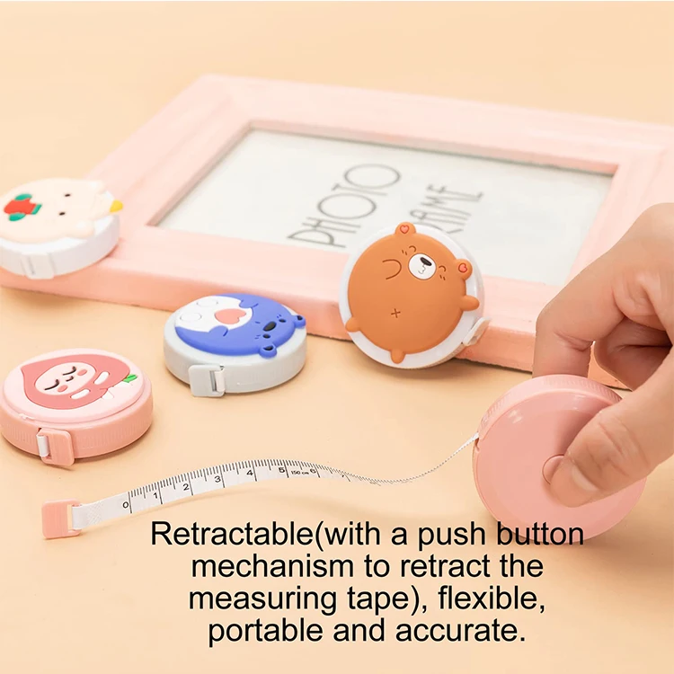 Amazon Hot Sale Custom LOGO Automatic Flexible Soft Tape Measure Retractable PVC Silicone Body Measuring Tape
