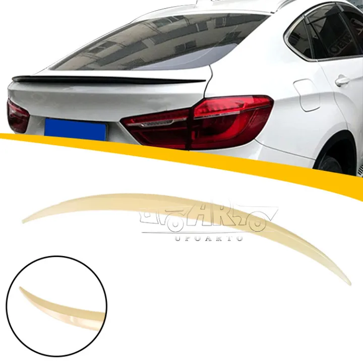 Haosheng Manufactory High Quality ABS Plastic Carbon Fiber Rear Trunk Wing Spoiler For BMW X6 F16 2014 2015 2016 2017 2018 2019